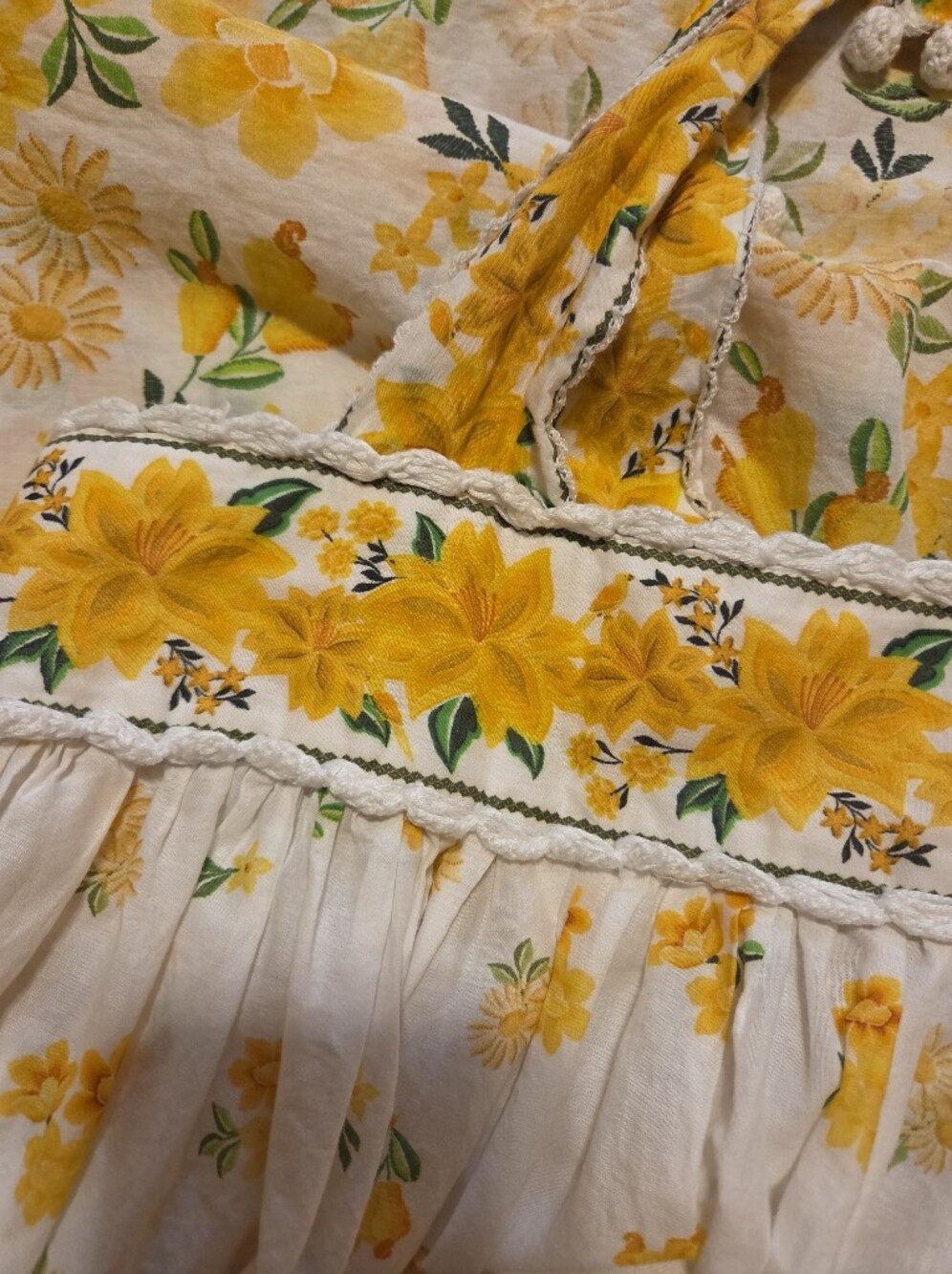 Farm Rio Azaleia Floral Mini Tie Shoulder Dress - Picture 7 of 8